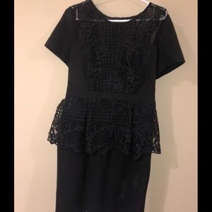 💛 2 for $25  Rimini Lace Peplum Dress